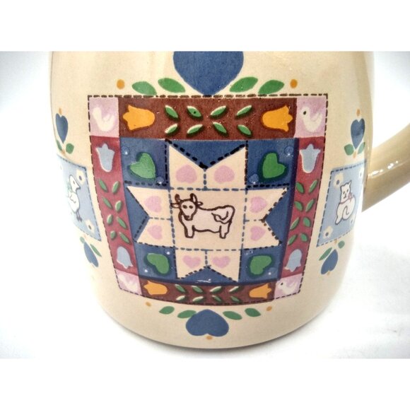 Salt and Pepper Shakers Country Quilt LOFISA Mexico Discontinued Cozy Farmcore - Picture 10 of 12